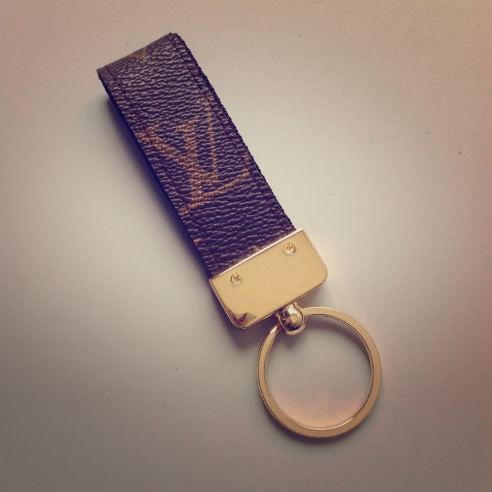 Handmade Repurposed Louis Vuitton Keychain Key Fob